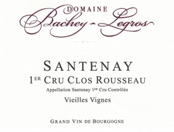 2020 Santenay 1er Cru Rouge, Clos Rousseau, Domaine Bachey-Legros